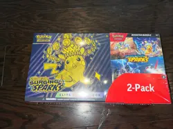 New Sealed Pokemon Surging Sparks ETB & Booster Bundle Costco 2-pack. - Image 1