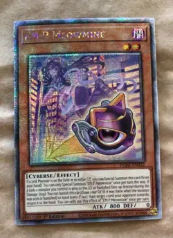 Yugioh! LP EM:P Meowmine - PHNI-EN032 - Quarter Century Secret Rare 1st Edition - Image 1