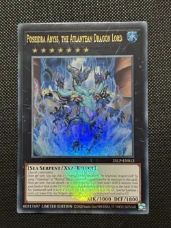 Yugioh - Poseidra Abyss The Atlantean Dragon Lord - 25LP-EN012 Emblazoned UR - Image 2
