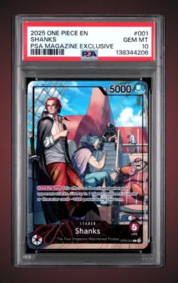 Shanks OP09-001 - One Piece PSA Magazine Promo - PSA 10 - Image 1