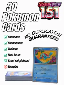 30 Pokemon Cards - Scarlet&Violet 151 - Bulk Lot Pack - NO Energy! - Image 1