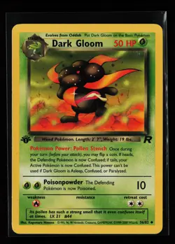 Dark Gloom 36/82 Uncommon Team Rocket 1st Edition Pokemon Card - Image 1