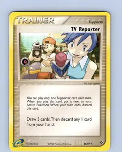 Pokemon TCG TV Reporter EX Dragon 88/97 E-Series Regular Uncommon Card LP-NM - Image 1