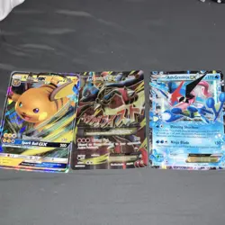 Pokemon Raichu GX, Mega Lucario EX, Ash-Greninja EX Holo Promo Lot Big cards - Image 1