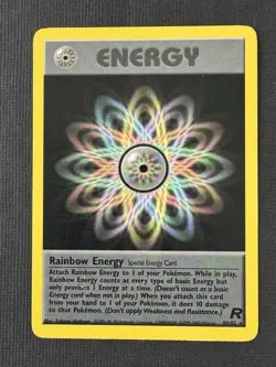 Pokemon Rainbow Energy 80/82 Rare Wizards Special Energy TCG Card 2000 - Image 1