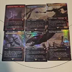 Magic: The Gathering Lord of the Rings Borderless Foil Lot 6 Cards - Witch-king… - Image 1