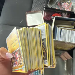 Pokemon Mixed Card Lot Pikachu Hydreigon Lapras Ledbya Cutiefly English Holo Tin - Image 3