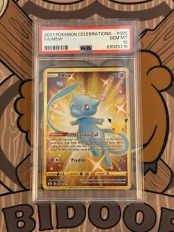 Pokemon Mew TCG Holo Secret Rare Card Celebrations 025/025 PSA 10 - Image 1