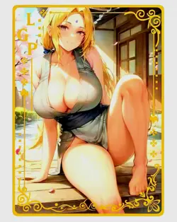 Waifu Anime Cards TCG | Naruto - Tsunade [ METAL CARD ] LGP | Sexy Hentai Girl - Image 2