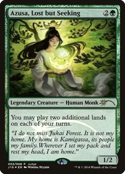MTG - Azusa, Lost but Seeking - Fanart Foil Judge Gift - Playtest / EDH - Image 1