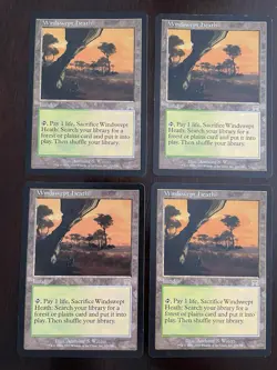 4 x Windswept Heath Fetch Land Rob Alexander Onslaught MTG Magic The Gathering - Image 1