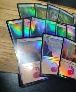 Lot of 19x M20 - Mixed Basic Lands - MTG Magic Light Play Foil Holo Bulk Set - Image 2
