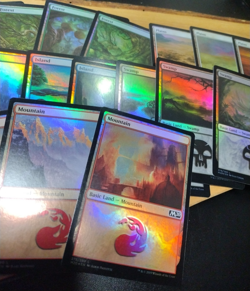 Lot of 19x M20 - Mixed Basic Lands - MTG Magic Light Play Foil Holo Bulk Set - Image 3
