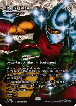Mint/Near-Mint, English - 1 x MTG Raph's Jitte - Umezawa's Jitte - Borderless Te - Image 1