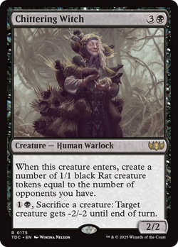 Chittering Witch - 175 - Tarkir: Dragonstorm Commander- Near Mint - MTG - Image 1