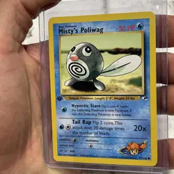 Misty's Poliwag 87/132 1st Edition Gym Heroes Common 2000 Pokemon TCG WOTC NM/MT - Image 2