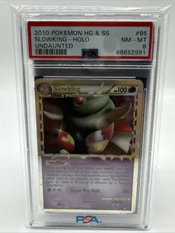 2010 POKEMON HEARTGOLD & SOULSILVER UNDAUNTED #85 SLOWKING-HOLO PSA 8 - Image 3