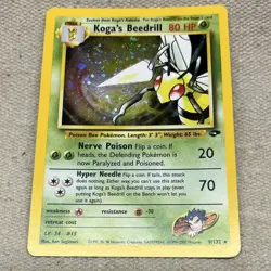 Pokemon Koga's Beedrill Gym Challenge Holo Rare Card 15/132 2000 - Image 3