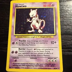 1999 Pokemon Mewtwo HOLO 1st Edition #10 - Image 2