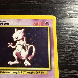 1999 Pokemon Mewtwo HOLO 1st Edition #10 - Image 4