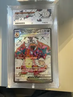 Pokemon TCG ACE 10 Gem Mint Charizard Ex 215/197 obsidian flames - Image 1