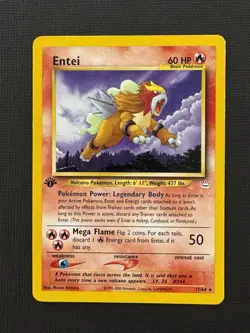 Pokemon Entei Neo Revelation 17/64 Rare 1st Edition Basic 60HP Mega Flame 50 - Image 1