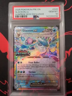 Pokemon TCG Glaceon ex - (Prismatic Evolutions Stamp) 026/131 PSA 10 - Image 1