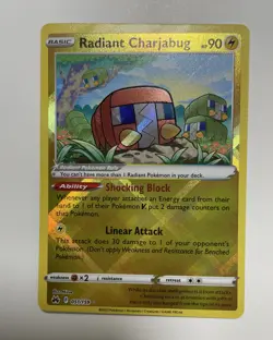 Pokemon Crown Zenith Radiant Charjabug Radiant Holo Rare 051/159 - Image 1