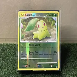 Pokemon TCG Chikorita Mysterious Treasures 77 Reverse Holo Common - Image 1