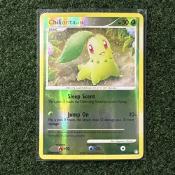 Pokemon TCG Chikorita Mysterious Treasures 77 Reverse Holo Common - Image 3