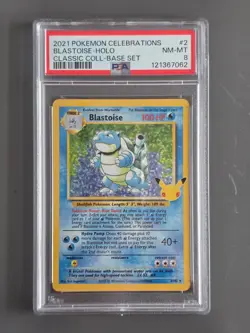 2021 POKEMON CELEBRATIONS CLASSIC COLL #2 BLASTOISE-HOLO PSA 8 - Image 1