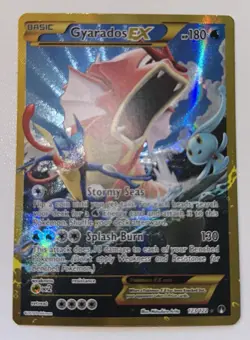 2016 Pokemon XY Gyarados EX Secret Rare 123/122 Full Art Breakpoint Pokemon TCG - Image 1