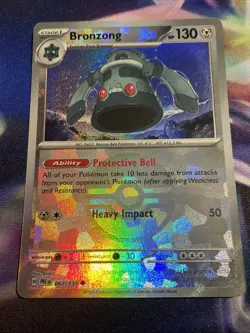 Pokemon TCG Bronzong 067/131 Poke Ball Holo Prismatic Evolutions NM/M - Image 1