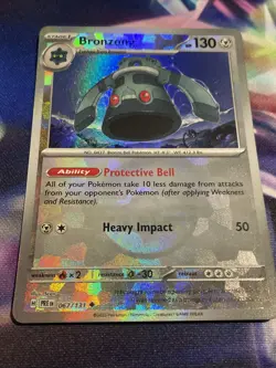 Pokemon TCG Bronzong 067/131 Poke Ball Holo Prismatic Evolutions NM/M - Image 2