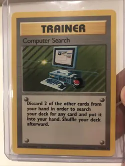 Pokemon TCG Computer Search Base Set 71/102 Regular Unlimited Rare LP - Image 1
