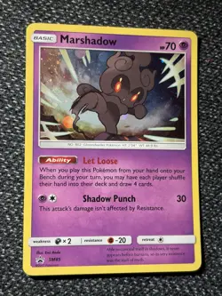Marshadow SM85 Sun & Moon Holo Black Star Promo Pokemon TCG - LP - Image 1