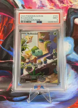 Pokemon Bulbasaur 143/142 Sv07 Illustration Rare Stellar Crown - PSA 9 - Image 1
