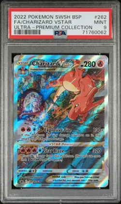 2022 Pokemon Charizard VSTAR PSA 9 Mint Ultra Premium Collection #SWSH262 - Image 1