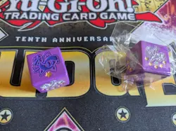 ORIGINAL MINT 2x Metal Enamel Toon Dice Yugioh from Amanda Lapalme AKA Mana Moon - Image 1