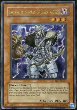 Yugioh Broww, Huntsman Of Dark World Unlimited Edtion Ultimate Rare EEN-EN021 LP - Image 1