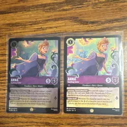Disney Lorcana Anna Soothing Sister Cold Foil & Regular Legendary 2 card lot - Image 1