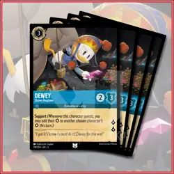 Disney Lorcana TCG: DEWEY - SHOWY NEPHEW x4 Uncommon 139/204 - Image 1