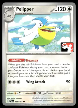 Pokemon Cards Pelipper 159/193 PRIZE PACK Paldea Evolved Uncommon NM - Image 1