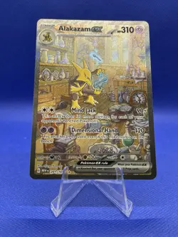 Pokemon TCG Alakazam EX 151 Holo Card Scarlet & Violet 201/165 NM - Image 1