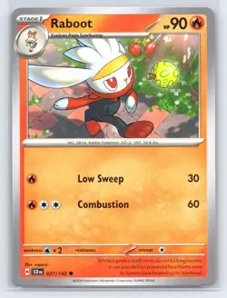 Raboot 027/142 🔥 Scarlet & Violet Stellar Crown Pokemon Card 2024 SCR - Image 1