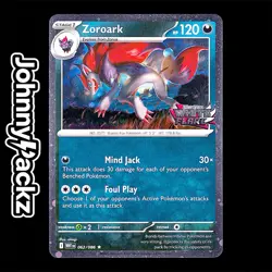 Zoroark 062/086 - 2025 White Flare STAMPED Promo Cosmo Holo - Pokemon Card (NM) - Image 1
