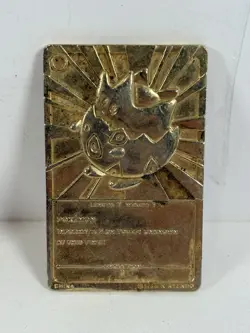 Pokemon Gold Metal Cards Mewtwo Togepi 1999 Nintendo Embossed Vintage - Image 3