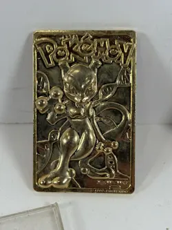 Pokemon Gold Metal Cards Mewtwo Togepi 1999 Nintendo Embossed Vintage - Image 5