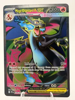 Mega Charizard X ex 109/94 Ultra Rare Phantasmal Flames Pokemon Card - Image 1