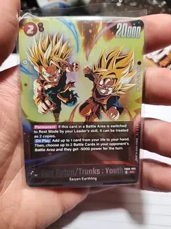 Son Goten/ Trunks : Youth FB08-009 SR DragonBall Fusion World TCG CARD NM/M - Image 1